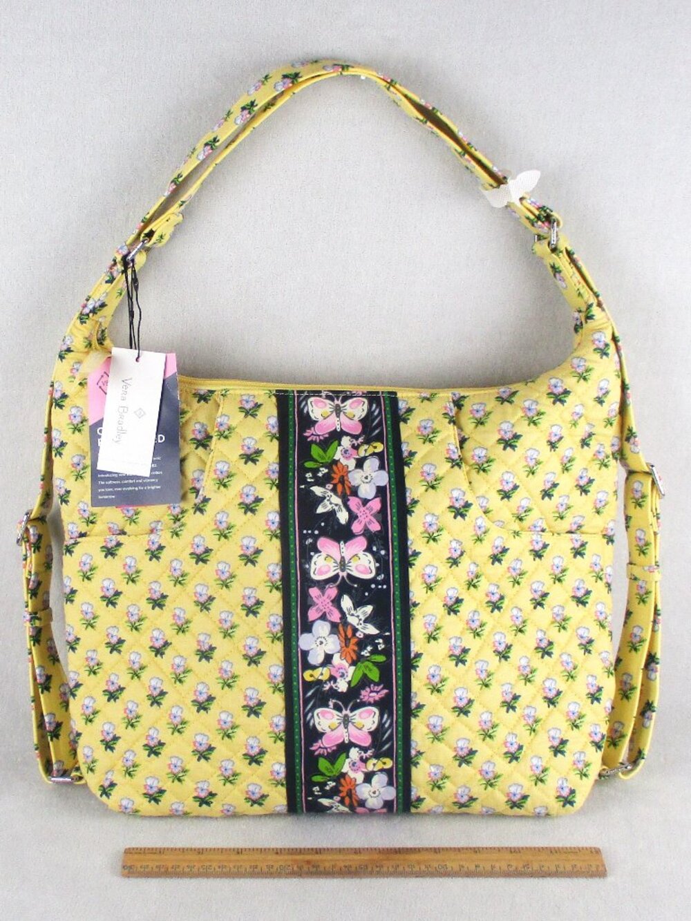 Vera Bradley Convertible Tote/Backpack/Diaper Bag Yellow Kinda Katherine